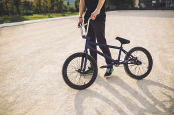 Young bmx bicycle rider Free Photo