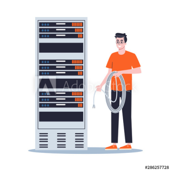 Young male sysadmin Young male sysadmin