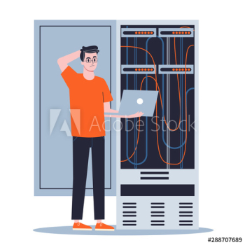 Young male sysadmin Young male sysadmin