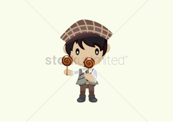 Young man eating candy Young man eating candy