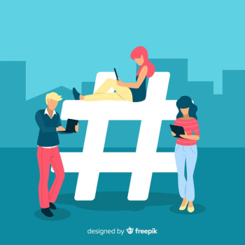 Young people hashtag symbol background Free Vector Young people hashtag symbol background Free Vector