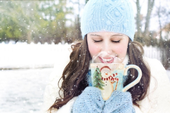 Young Woman in Snow Young Woman in Snow