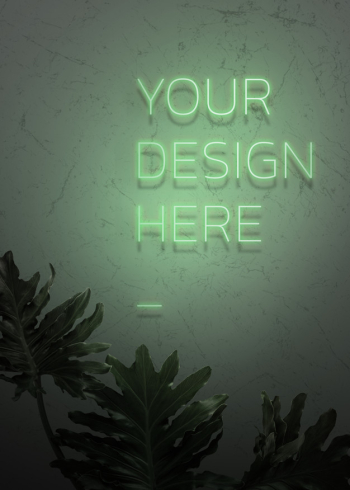 Your design here neon sign Free Psd Your design here neon sign Free Psd
