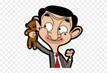 Youtube Coloring Book Character Cartoon - Mr Bean Cartoon With Teddy