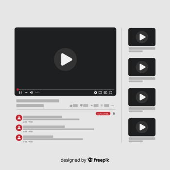 Youtube video player template vectorized Free Vector Youtube video player template vectorized Free Vector