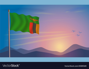 zambia flag in the morning sun zambia flag in the morning sun
