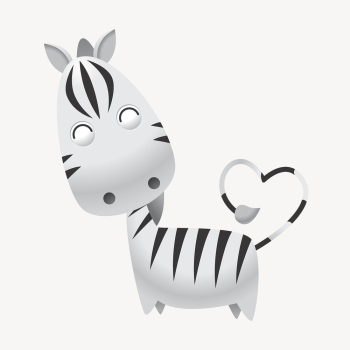 Zebra sticker, cartoon animal illustration | Free Vector - rawpixel