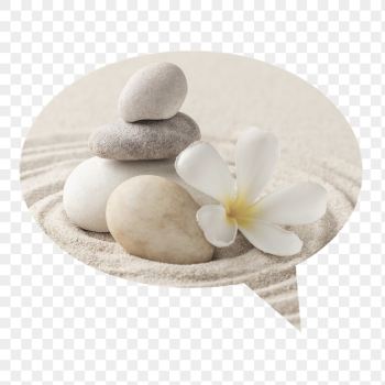 Zen stones png badge sticker, | Free PNG - rawpixel
