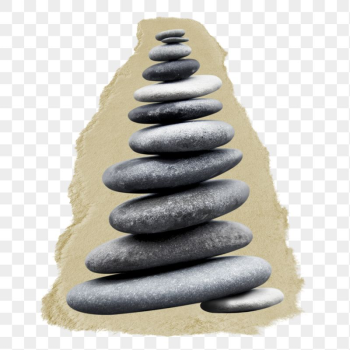 Zen stones png ripped paper | Free PNG - rawpixel