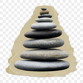 Zen stones png ripped paper | Free PNG - rawpixel
