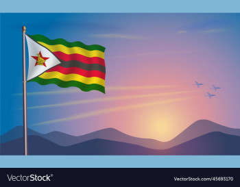 zimbabwe flag in the morning sun zimbabwe flag in the morning sun