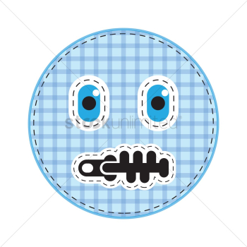 Zipped mouth smiley Zipped mouth smiley