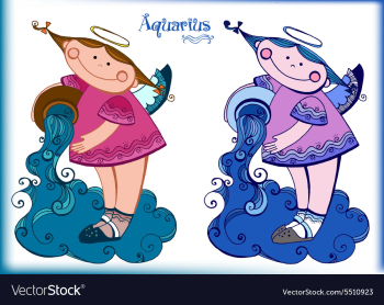 Zodiac sign Aquarius vector image Zodiac sign Aquarius vector image