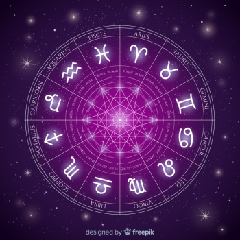 Zodiac wheel on a space background Zodiac wheel on a space background