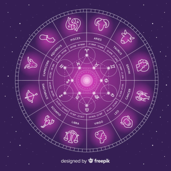 Zodiac wheel on space background Free Vector Zodiac wheel on space background Free Vector