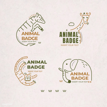 Zoo animal badge set | Free stock vector - 1205054