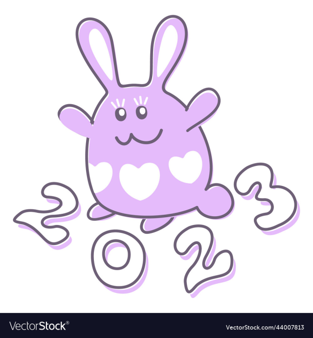 2023 chinese year of rabbit isolated