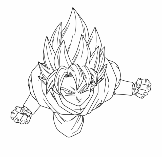 dragon ball z coloring page