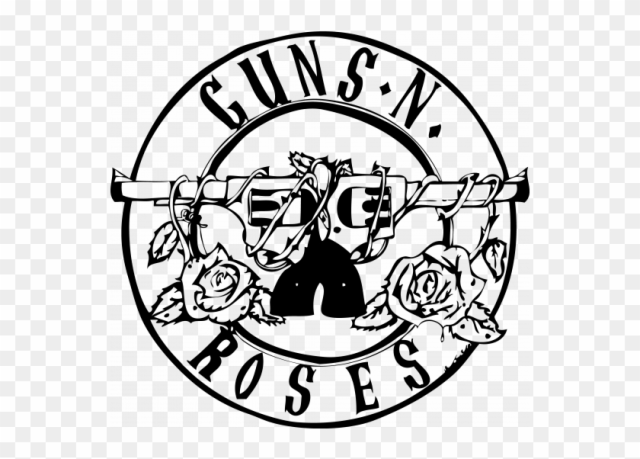 'guns And Roses' Men Round Neck Half Sleeve Music Bands - Logo Guns And Roses