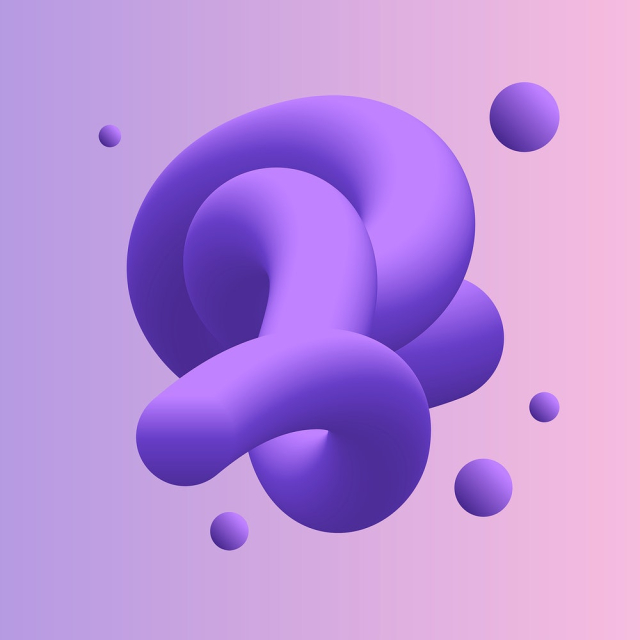 3D abstract liquid shape, purple | Free PSD - rawpixel
