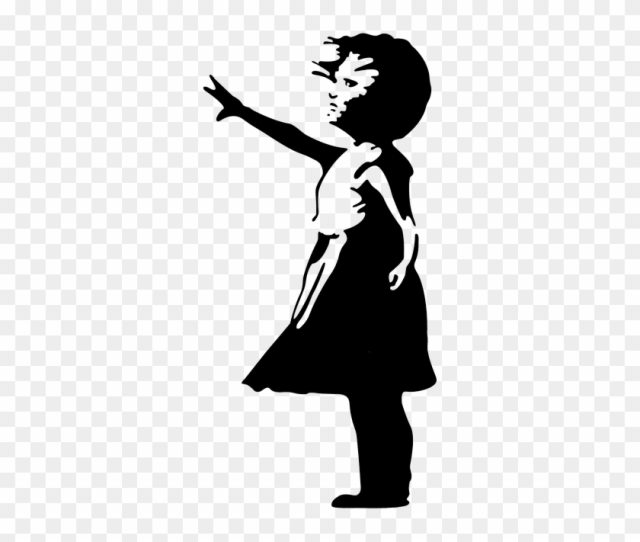 4 Year Old Girl Made To Sit On Frying Pan Mom, Paramour - Banksy Girl With Heart Balloon
