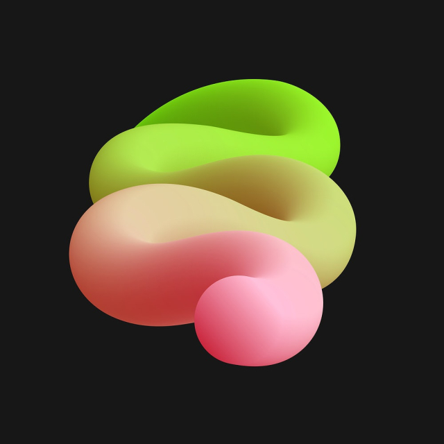 Abstract 3D fluid shape clipart, | Free Vector - rawpixel