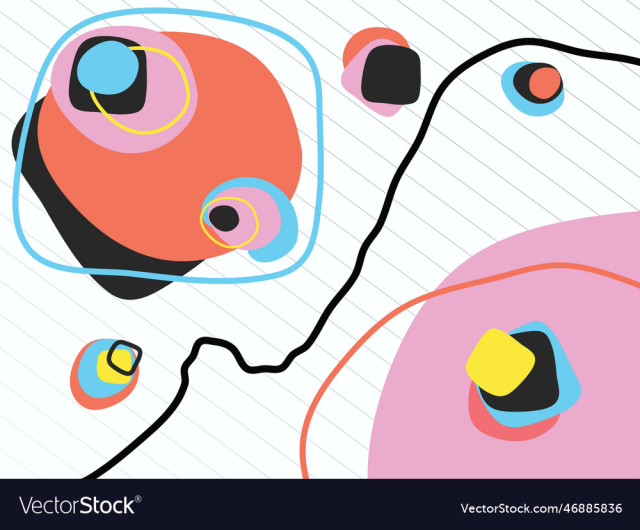 abstract brochures with colorful shapes