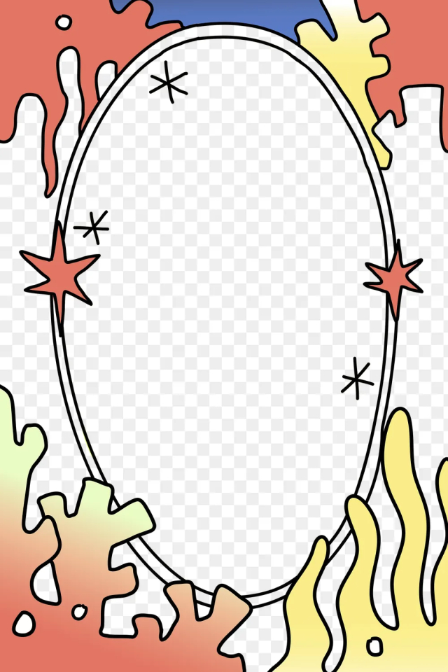Abstract frame png, transparent background | Free PNG Sticker - rawpixel