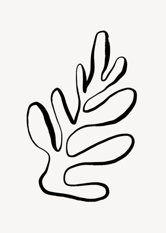 Abstract leaf line art, Chinese | Free Photo - rawpixel