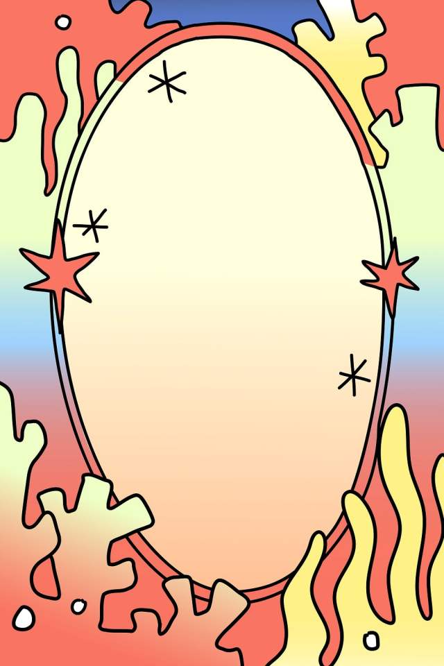 Abstract oval frame, underwater doodle | Free Vector - rawpixel