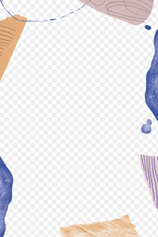 Abstract png frame, pastel doodle | Free PNG - rawpixel