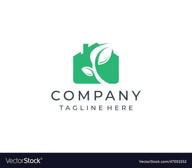 abstract tree house logo design template with