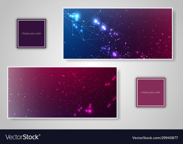 abstract various colorful header set collection