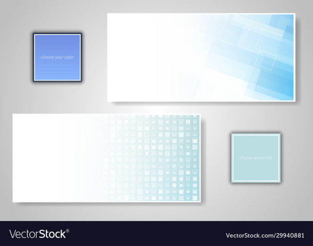 abstract various colorful header set collection