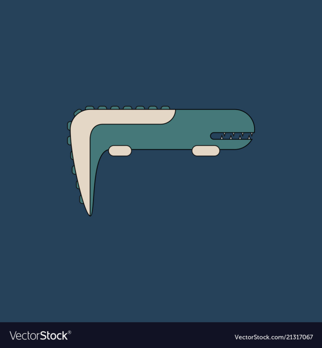 Adorable crocodile cartoon vector image