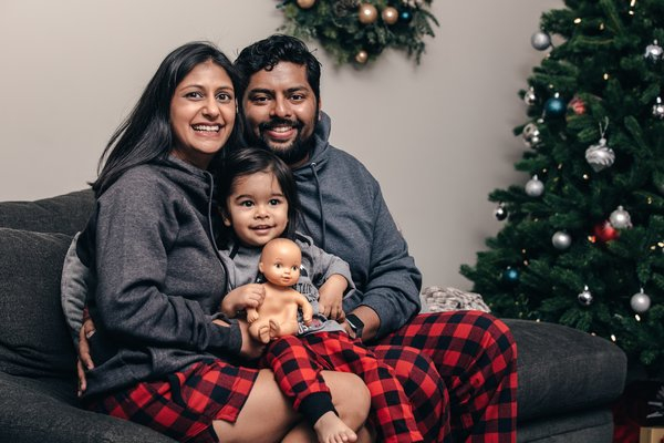 Adorable Family Christmas Portrait