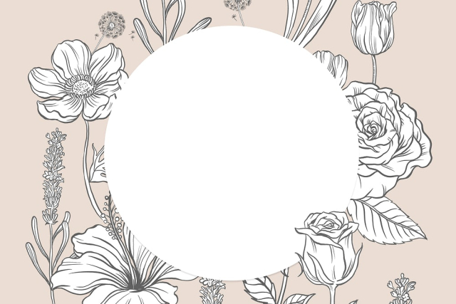 Aesthetic flower frame background, vintage | Free PSD - rawpixel