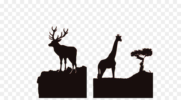 Africa Reindeer Silhouette Wildlife - African wildlife silhouette