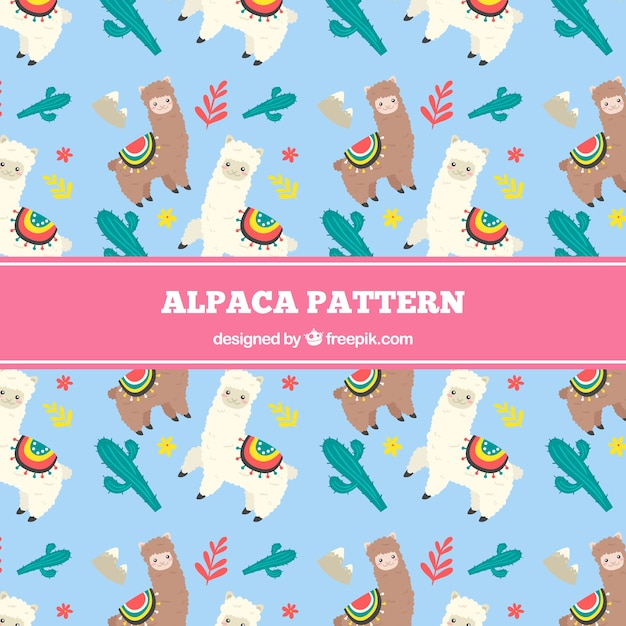 Alpaca pattern background