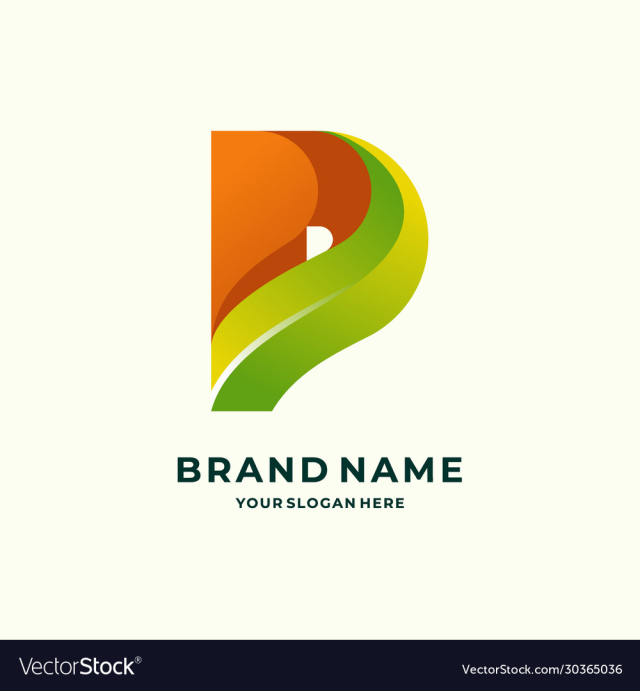 alphabet letter p logo icon design