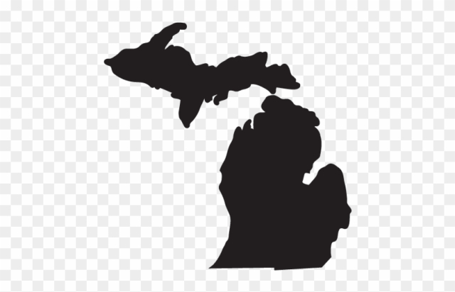 America Clip Art - Michigan State Outline