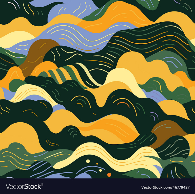 an abstract pattern with wavy figures