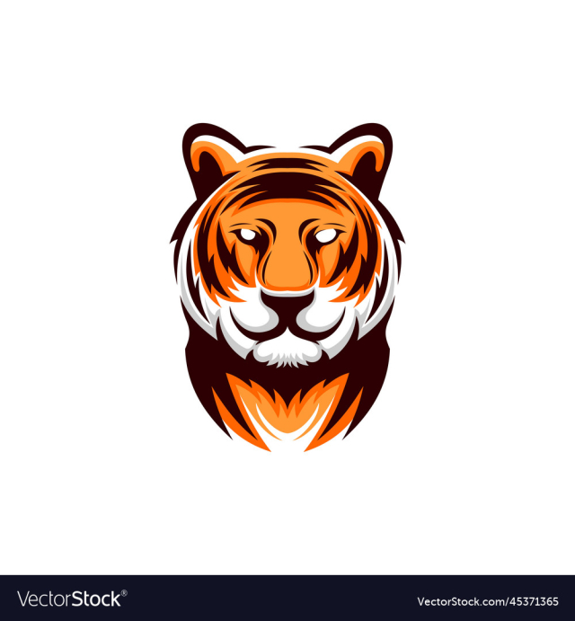 animal tiger head creative logo design