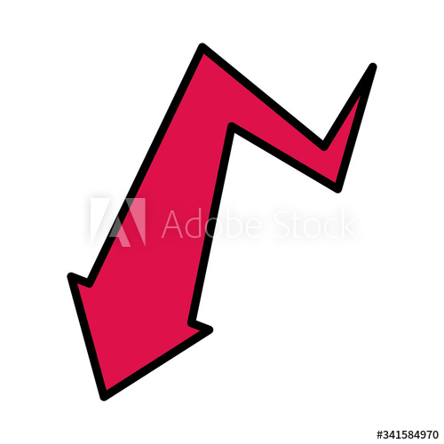 arrow down line and fill style icon