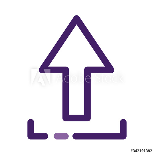 arrow upload sign line style icon