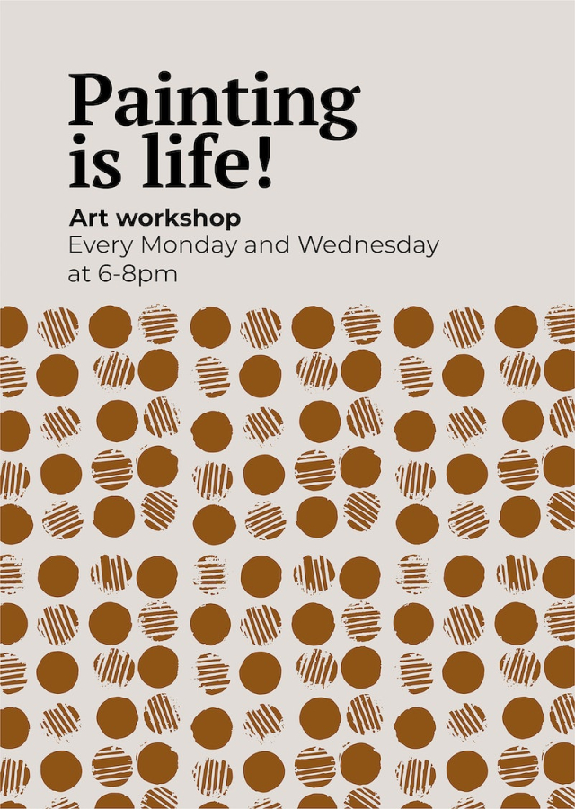 Art workshop poster template vector | Free Vector Template - rawpixel