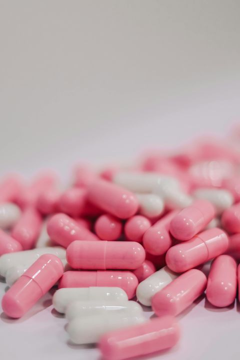 Assorted Pink and White Capsules