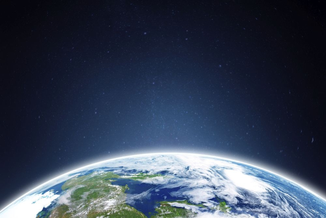 Atmosphere of Earth, blue background | Free Photo - rawpixel
