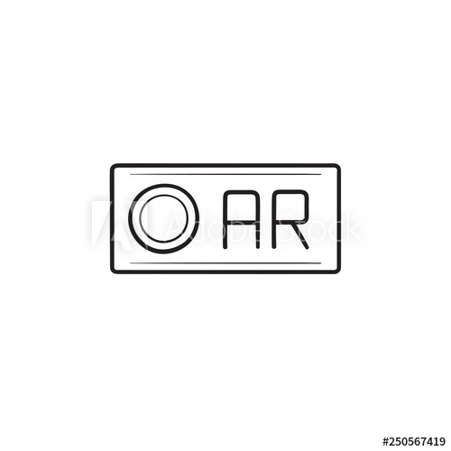 Augmented reality hand drawn outline doodle icon