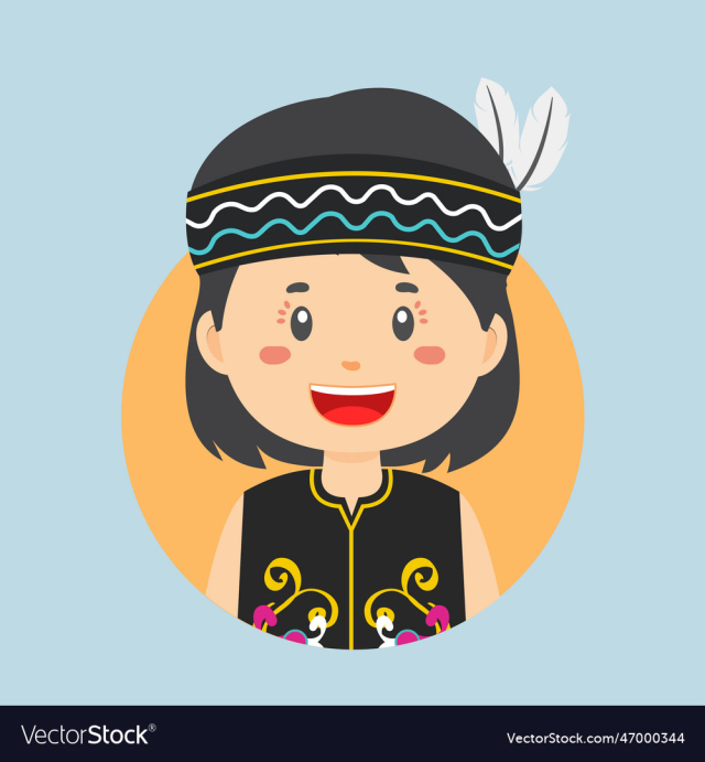avatar of a dayak indonesian character